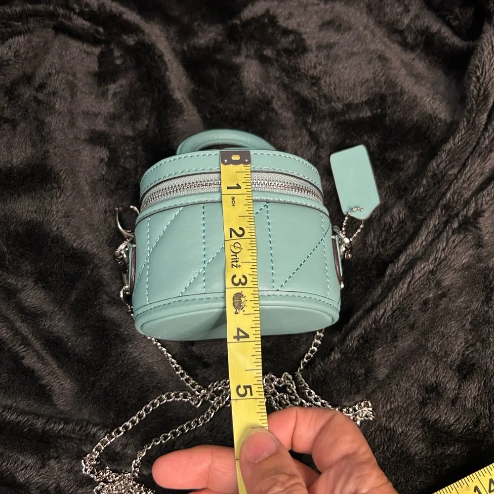 Coach Mini Bag in Teal with Silver Accents - Picture 11 of 11